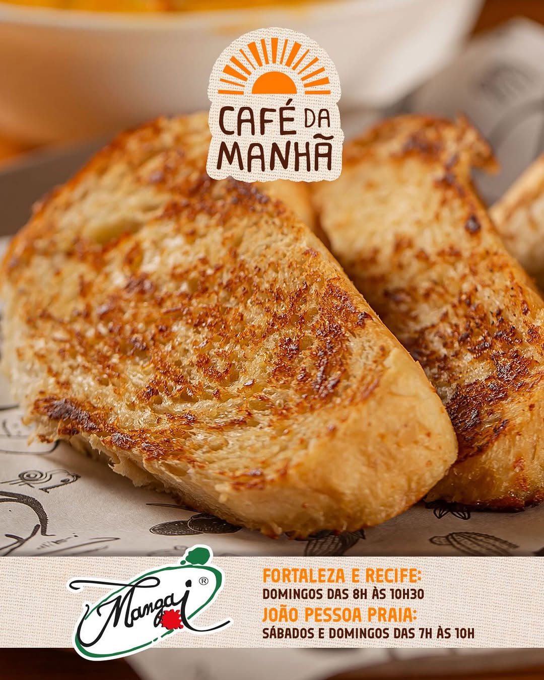 Acorde com o sabor do Mangai! 💛